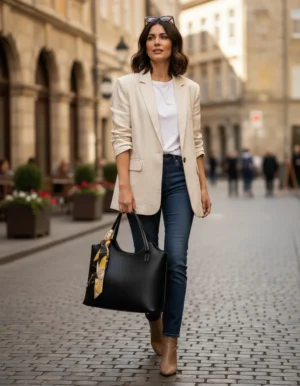 Cartera eco cuero marrón integral impermeable