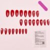 Press On Nails 24 Un Rojas con Corazon