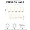 Press On Nails 24 Un efecto espejo almendra