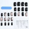 Press On Nails 24 Un Negro Elegante