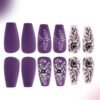 Press On Nails 24 Un violeta floral