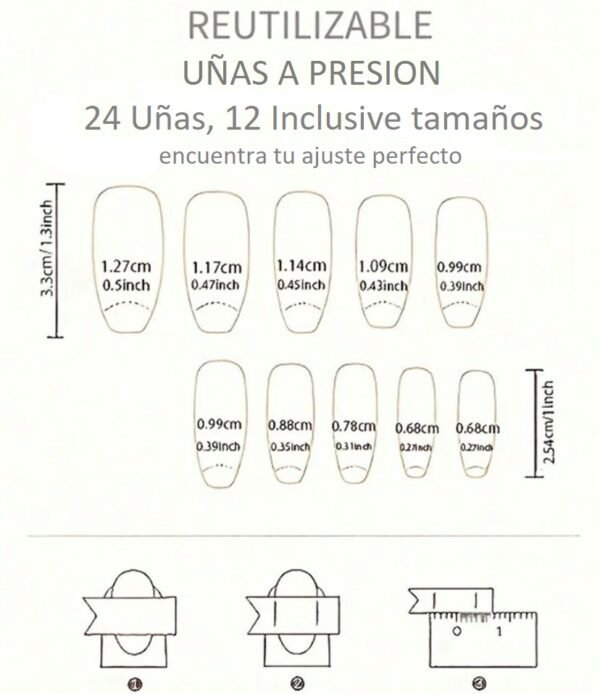 Press On Nails 24 Un violeta floral