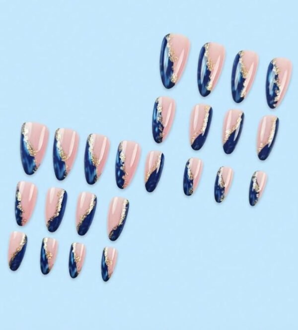 Press On Nails 24 Un geométricas multicolor