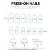Press On Nails 24 Un geométricas multicolor