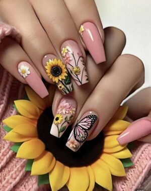 Press on Nails 24 Un Jardín Primaveral