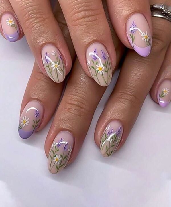 Press on Nails 24 Un Estilo Lavanda
