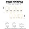 Press on Nails 24 Un Patrones Ancestrales Mate