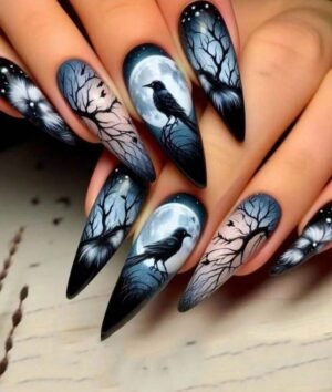 Press on Nails 24 Un Cuentos de Medianoche