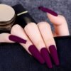 Press on Nails 24 Un Morado Mate