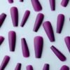Press on Nails 24 Un Morado Mate