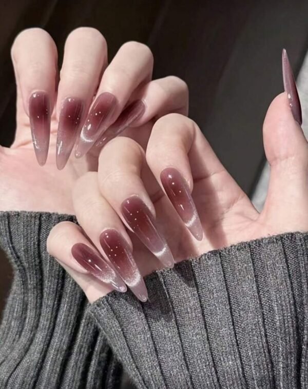 Press On Nails 24 Un Bordo Largas