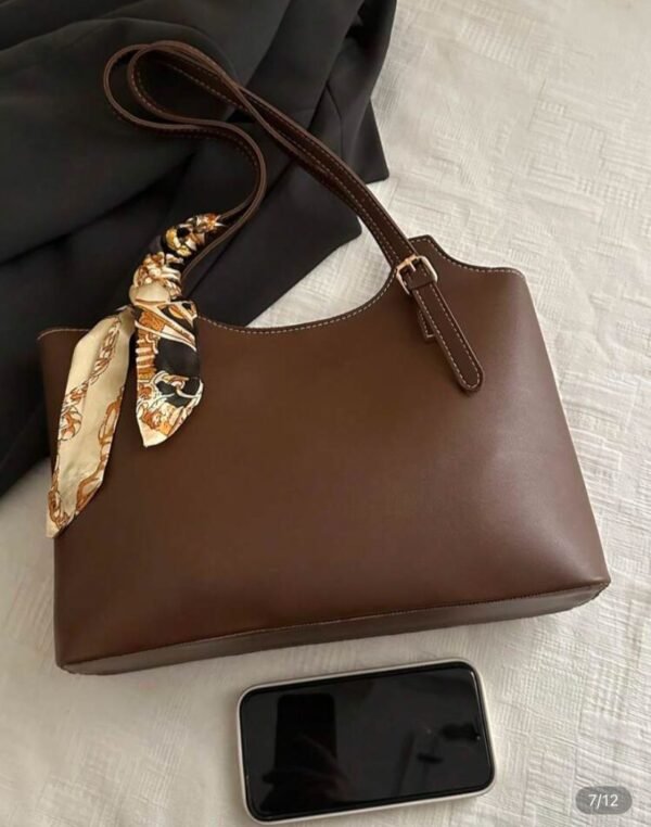 Cartera eco cuero marrón integral impermeable