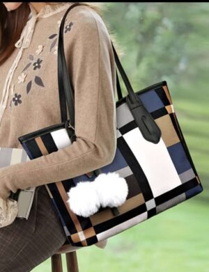 Carteras a cuadros multicolor impermeable