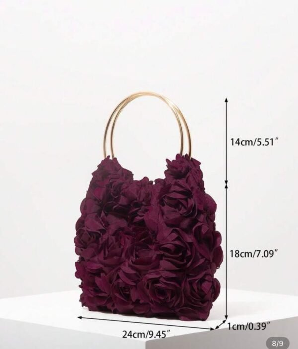 Cartera de mano "Flor de Rosa" elegante