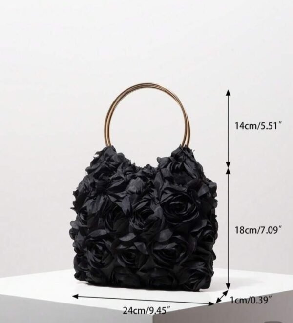 Cartera de mano "Flor de Rosa" elegante