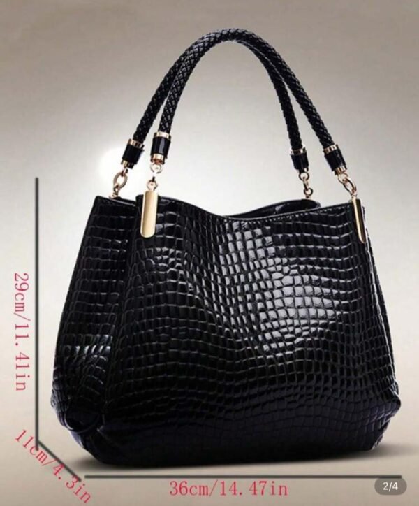 Carrera grande eco cuero cocodrilo