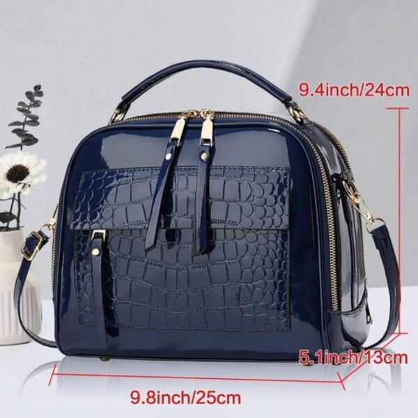 Cartera elegante con diseño de cocodrilo versátil