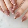 Press on Nails 24 Un francesas café claro