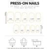 Press on Nails 24 Un Floral Turquesa