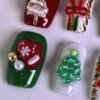 Press on Nails 10 Un Navidad Hechas a mano