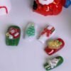 Press on Nails 10 Un Navidad Hechas a mano