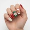 Press on Nails 10 Un Navidad Hechas a mano