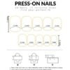 Press on Nails 10 Un Navidad Hechas a mano