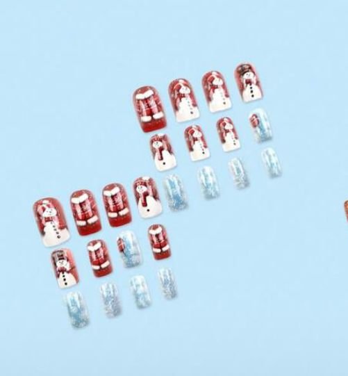 Press on Nails 24 Un Navidad Largas