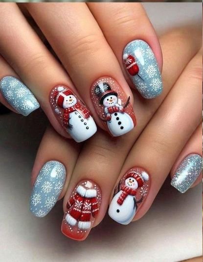 Press on Nails 24 Un Navidad Largas