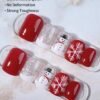 Press on Nails 24 Un Rojo Navidad