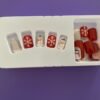 Press on Nails 24 Un Rojo Navidad